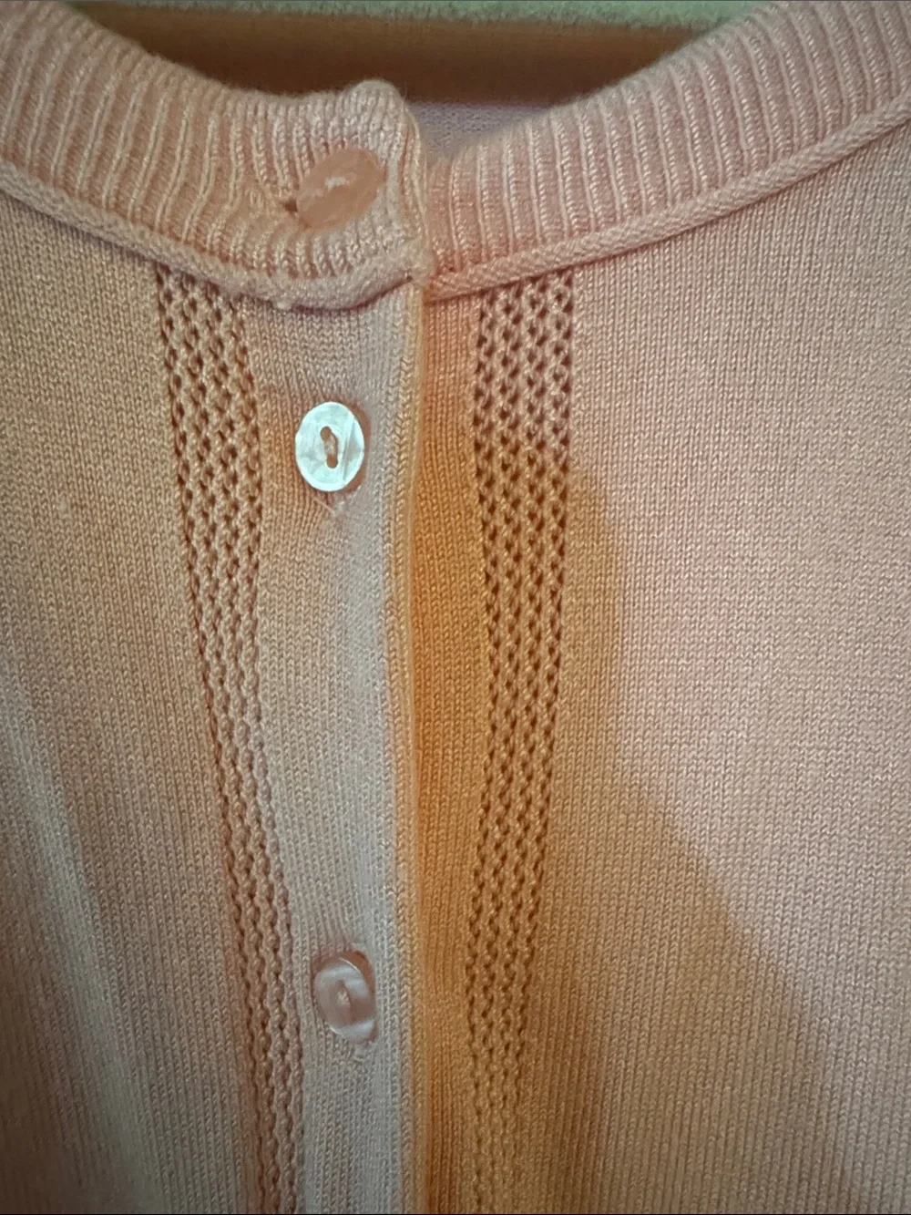 Ellen Tracy Light Pink Button-Front Knit Cardigan - XL - Picture 4 of 5